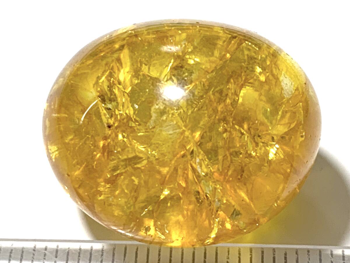 研磨された黄水晶（シトリン）原石・14-6・14g（ブラジル産鉱物標本）_画像3