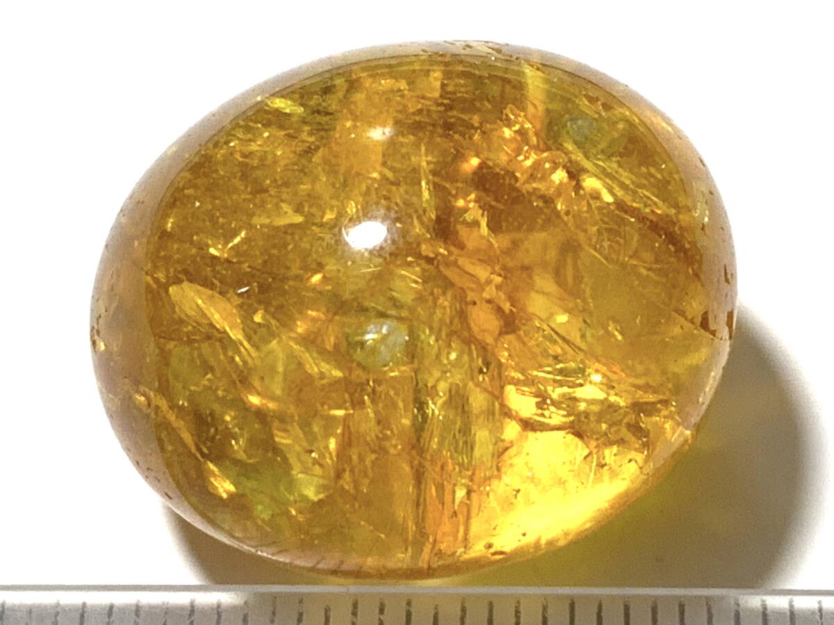 研磨された黄水晶（シトリン）原石・14-5・15g（ブラジル産鉱物標本）の画像4