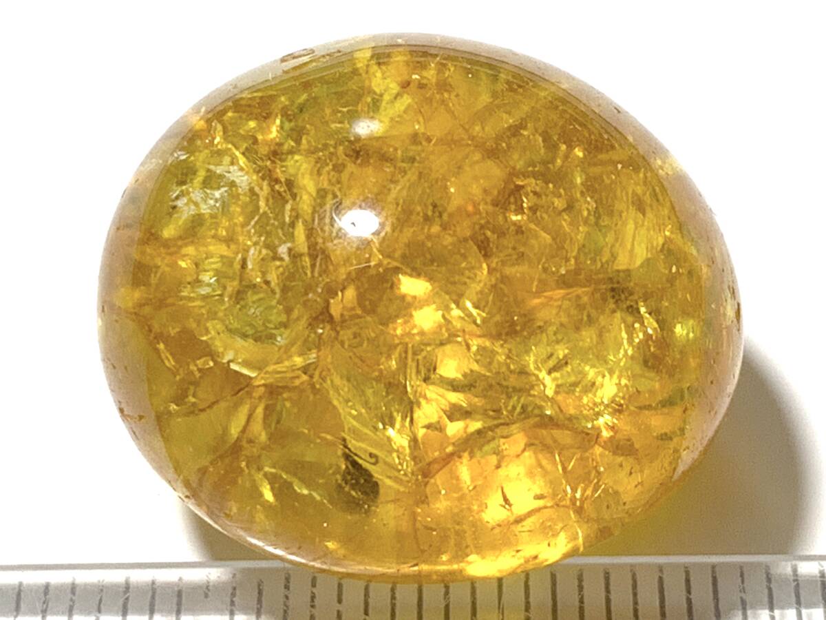 研磨された黄水晶（シトリン）原石・14-5・15g（ブラジル産鉱物標本）の画像2