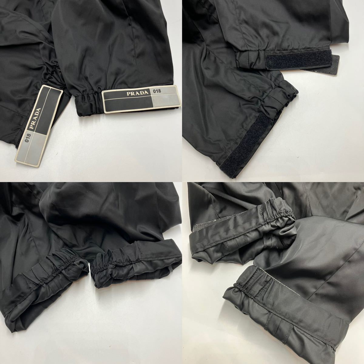 【44】 PRADA 2018SS nylon easy pants black プラダ ナイロン イージー パンツ ラバーパッチ ブラック メンズ レシート付 F313_画像8