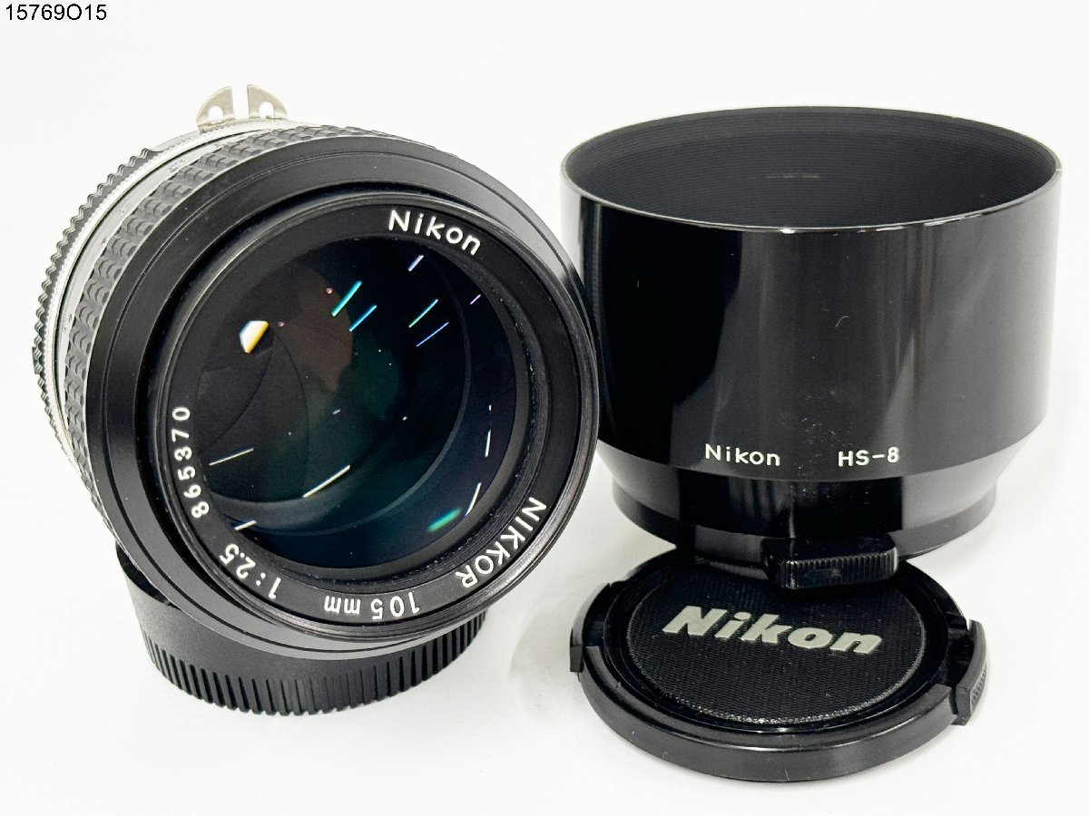 ★Nikon ニコン NIKKOR 105mm 1:2.5 一眼レフ カメラ レンズ HS-8 フード 15769O15-12_画像1