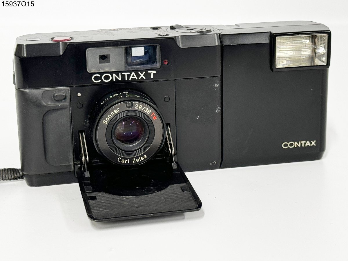★CONTAX コンタックス T Carl Zeiss Sonnar 2.8/38 T* 初代 ブラック コンパクトカメラ T14 AUTO フラッシュ 15937O15-7