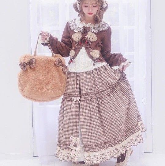PINK HOUSE 青木美沙子コラボ♡オリジナルクマ刺繍レース付き PINK HOUSE 青木美沙子コラボ♡オリジナルクマ刺繍レース付き