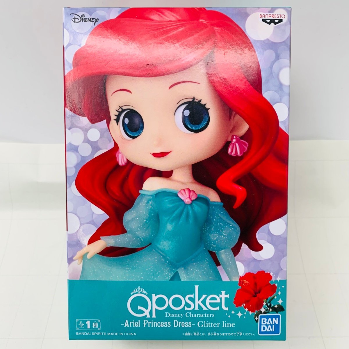 新品未開封 Qposket Disney Characters リトルマーメイド Ariel アリエル Princess Dress Glitter line_画像1