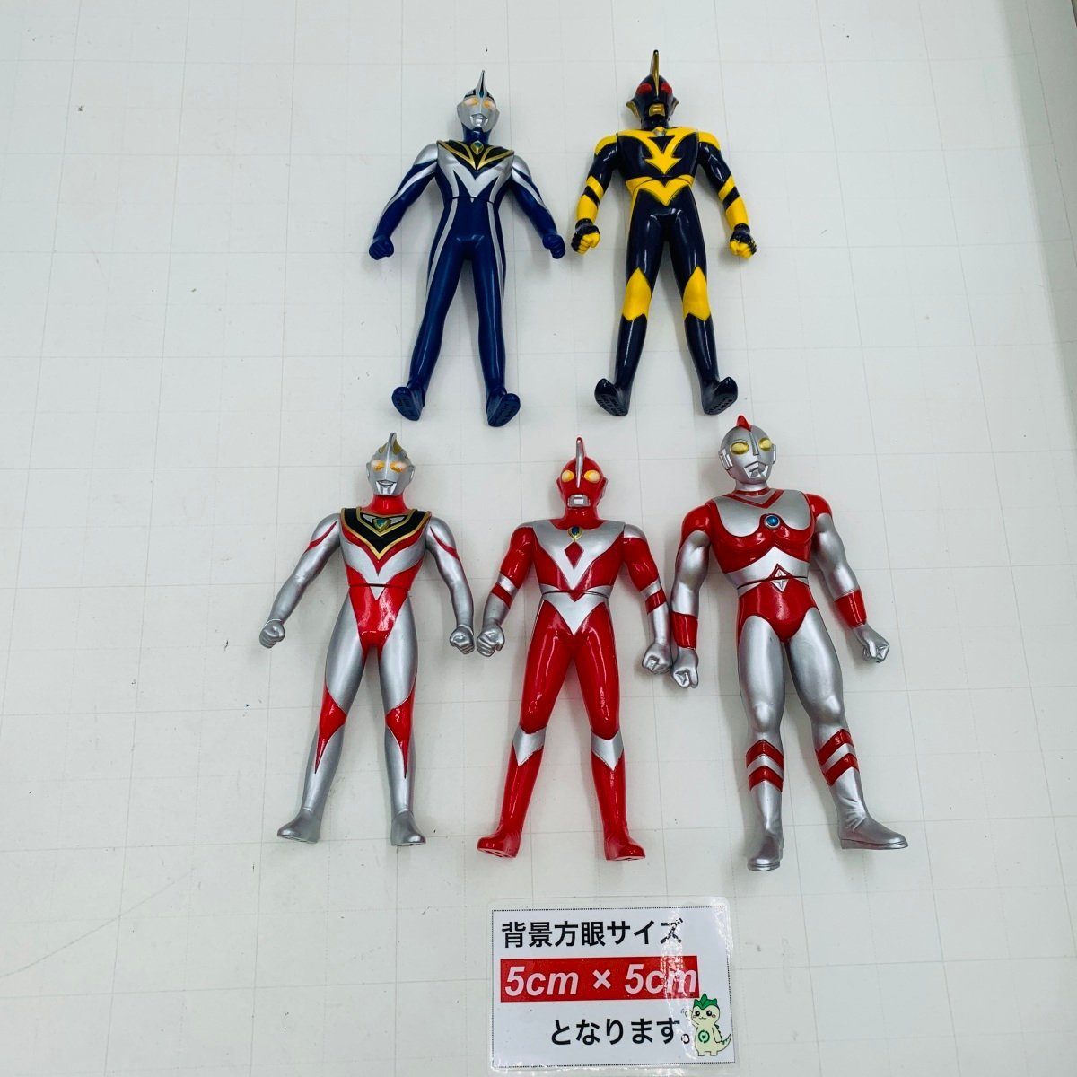 中古品 ウルトラヒーローシリーズ ソフビ ウルトラマン 80 ゼアス シャドー ガイアV2 アグルV2 5種セット_画像2