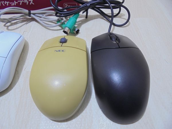 PS/2 マウス 2個 + USBマウス + PS/2 to USB Adapter + ワイヤレスマウス／合計5点セット_画像4