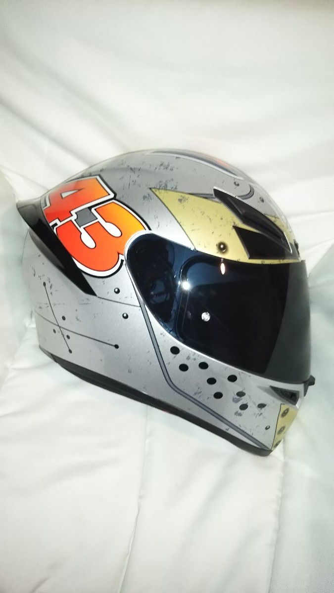 AGV K1 限定生産品 スクラッチグラフィック 使用歴僅かの美品ですが、訳ありです。 Mサイズ アジアンフィット SHOEI アライ_画像1