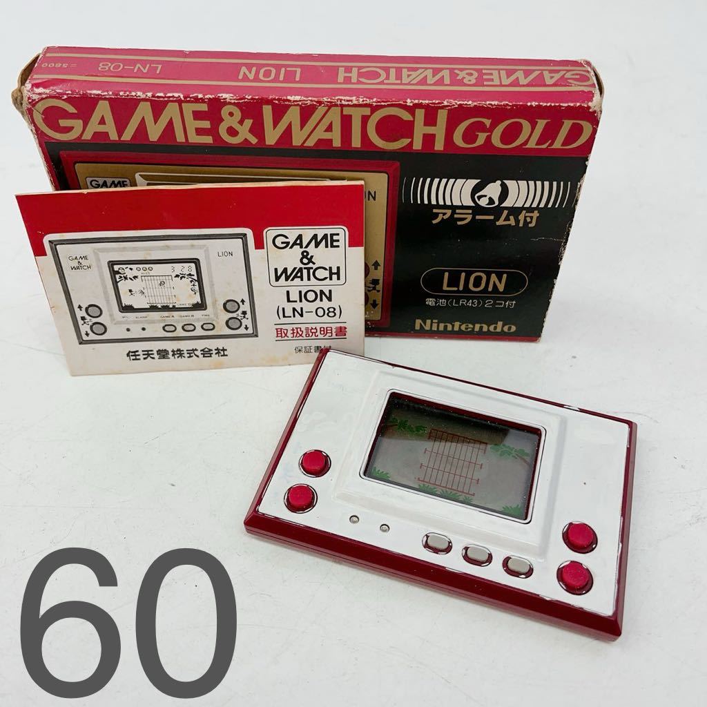 2AB18 Nintendo 任天堂 GAME&WATCH GOLD ゲームウォッチ LN-08 ゲーム機 昭和レトロ 元箱付き 中古 現状品_画像1