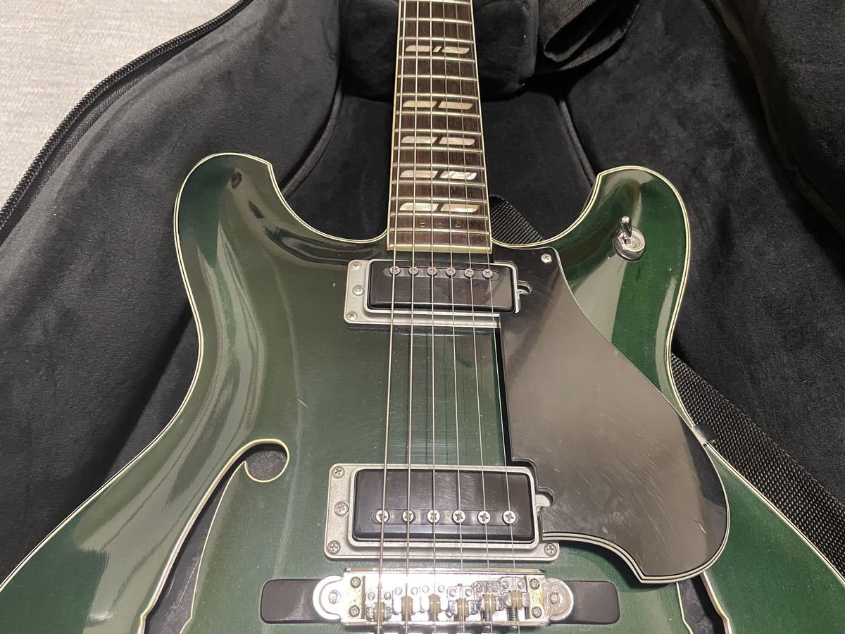 YAMAHA SA-50 Alga Greenセミアコ ギター_画像3