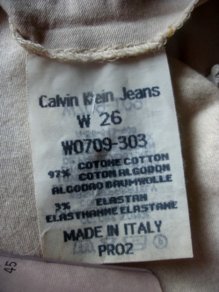 USED Calvin Klein Denim ground skirt size W26 beige group 