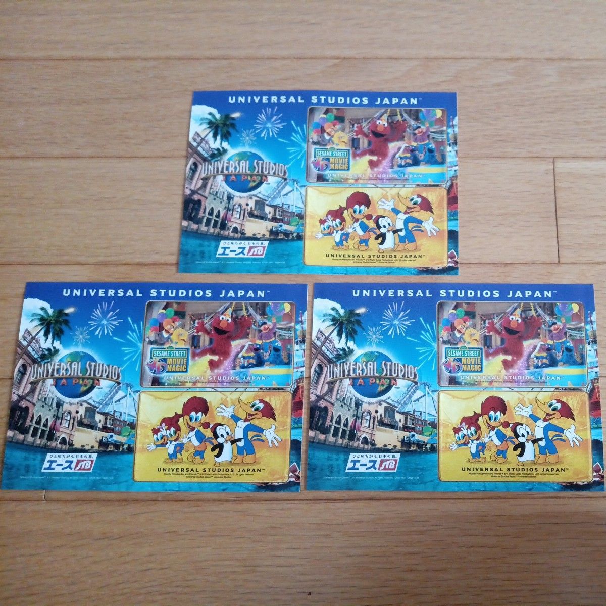 3枚セット ユニバーサルスタジオ ステッカー エースjtb USJ 3枚セット ユニバーサルスタジオ ステッカー エースjtb USJ