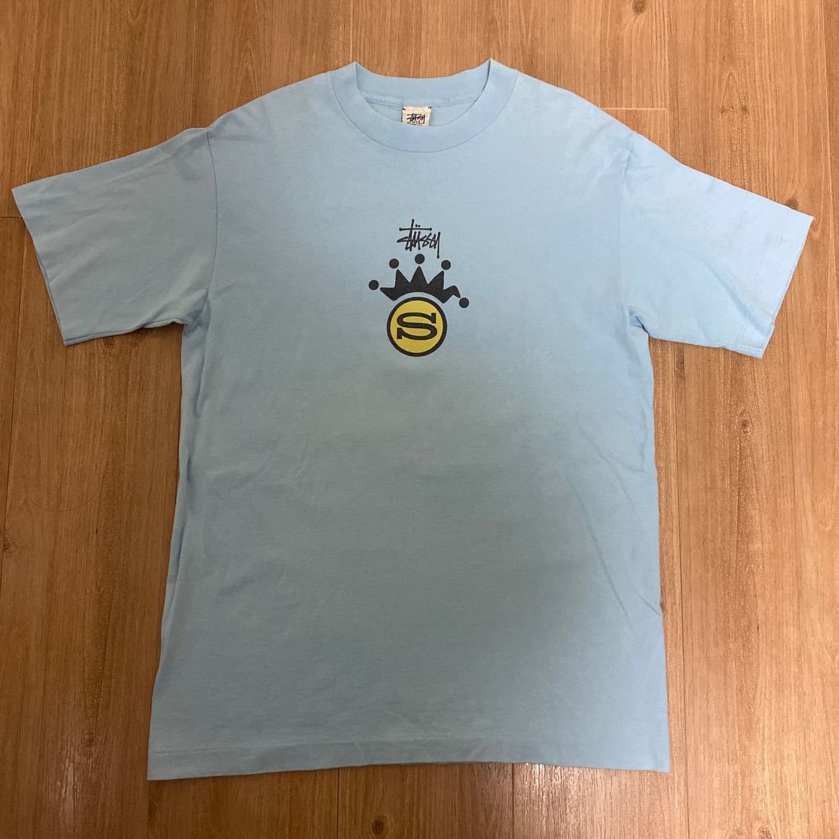 STUSSY 90's Old Stussy ステューシー 半袖 Tシャツ水色 白タグ オールド 90年代 90s VINTAGE 中古品_画像1