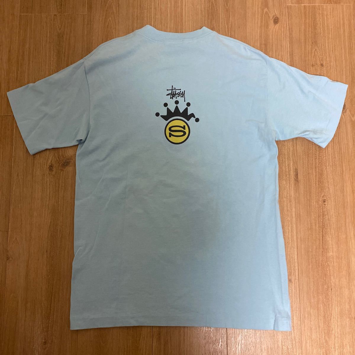 STUSSY 90's Old Stussy ステューシー 半袖 Tシャツ水色 白タグ オールド 90年代 90s VINTAGE 中古品_画像4