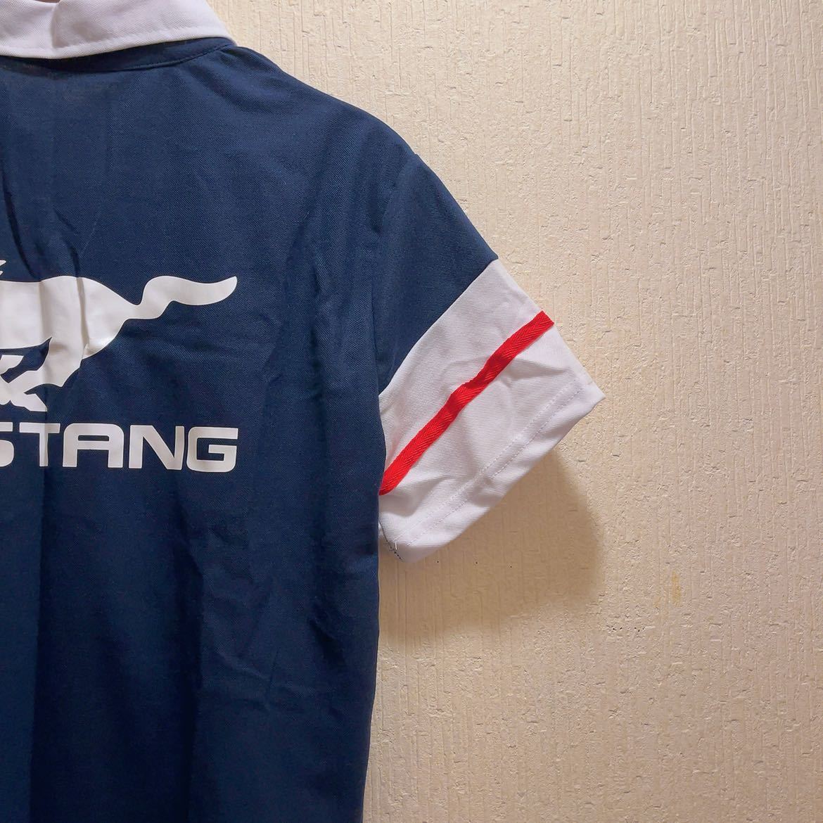 新品★ボーダー柄★MUSTANG★半袖ポロシャツ★ゴルフウェア★ユニセックス★Lの画像7