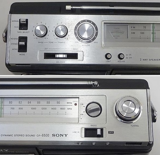 428▽SONY/ソニー AM/FM カセットレコーダー ステレオラジカセ CF-6500_画像5