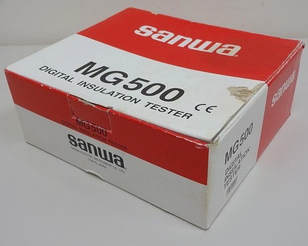 441▽SANWA/三和電気計器 デジタル絶縁抵抗計 MG500 通電確認のみ！_画像7