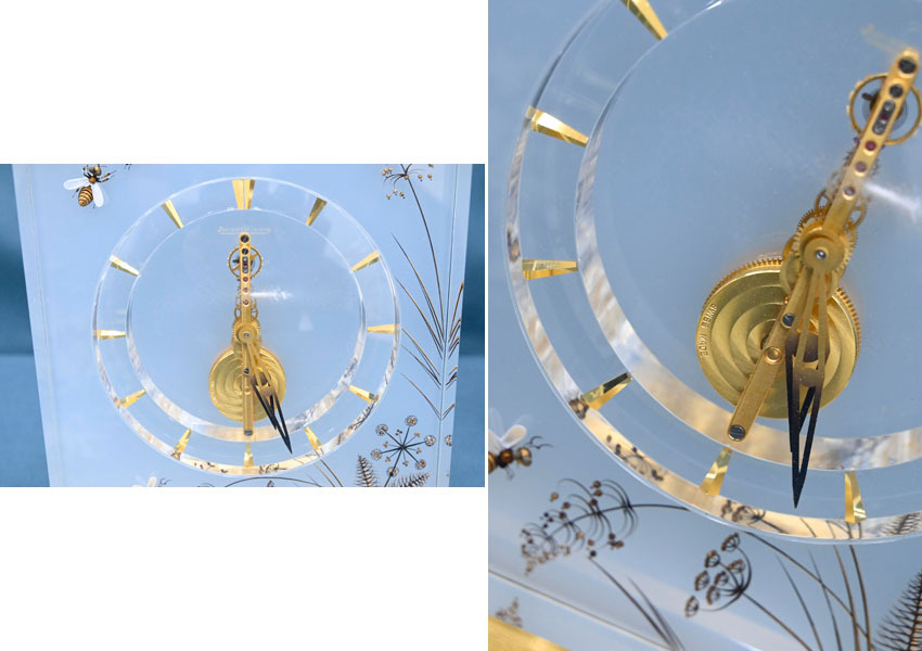 IM32 ジャガールクルト JAEGER-LECOULTRE marina マリーナ 手巻き 置時計 置き時計 蜂 ゴールド 元箱付の画像5