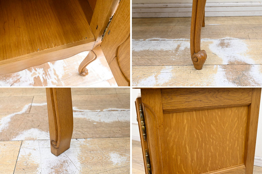 CM02 oak material console cabinet -ply thickness hinge ornament pcs lamp table cat legs 