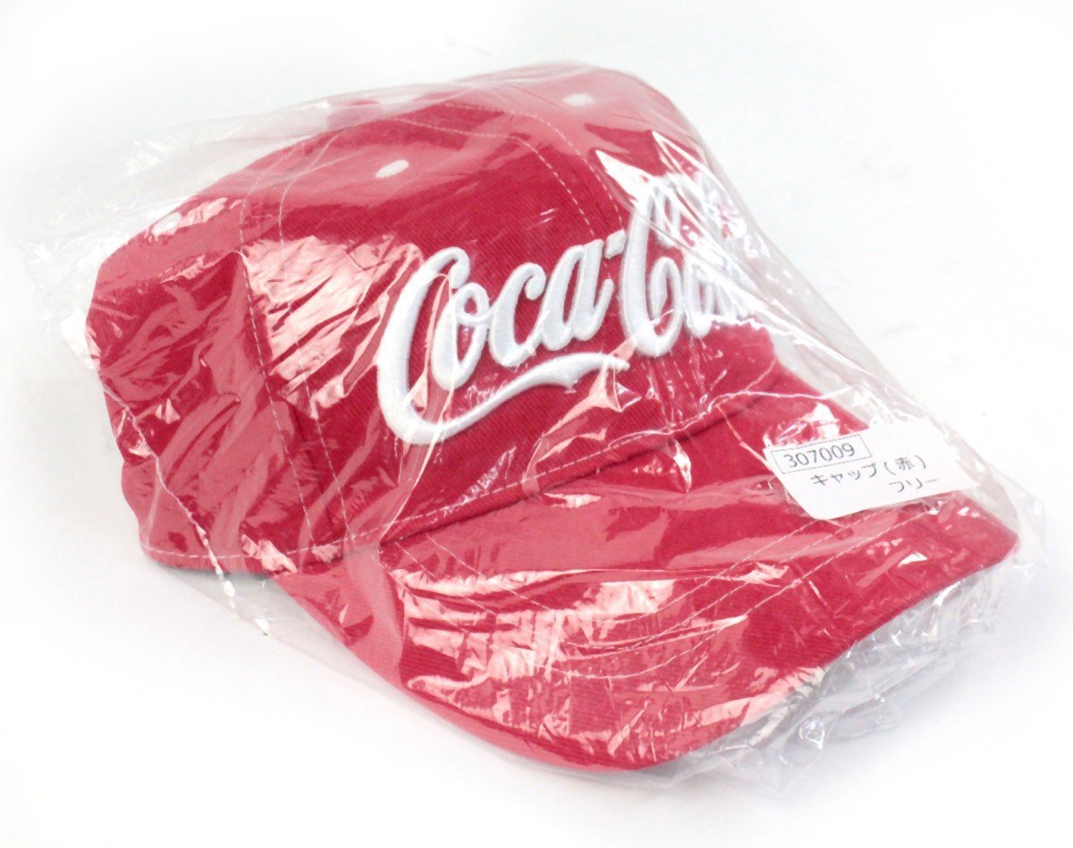 [未使用品] Coca-Cola コカ・コーラ キャップ 帽子 赤 レッド 立体刺繍 正規品 グッズ フリーサイズ_画像8