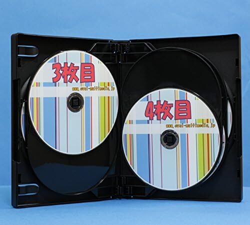 ブラック 8枚収納 3個セット DVDケース 28mm厚 8枚収納 DVDトールケースブラック3個セット CDケースやブルーレイケ_画像4