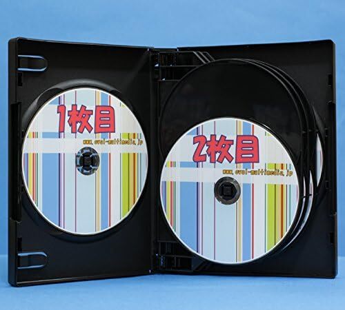 ブラック 8枚収納 3個セット DVDケース 28mm厚 8枚収納 DVDトールケースブラック3個セット CDケースやブルーレイケ_画像3