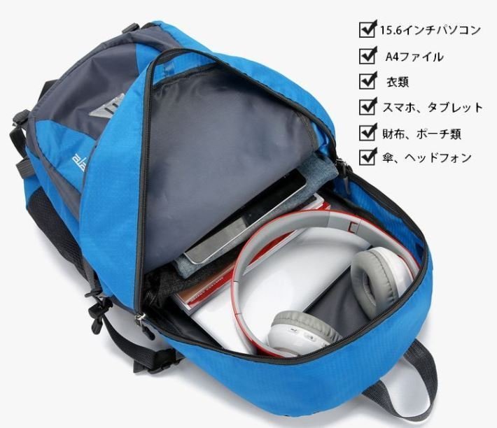 リュック メンズ レディース 防水 スポーツ 軽量 リュックサック 32L アウトドア キャンプ ジム 登山 散歩 7988248 オレンジ 新品_画像6