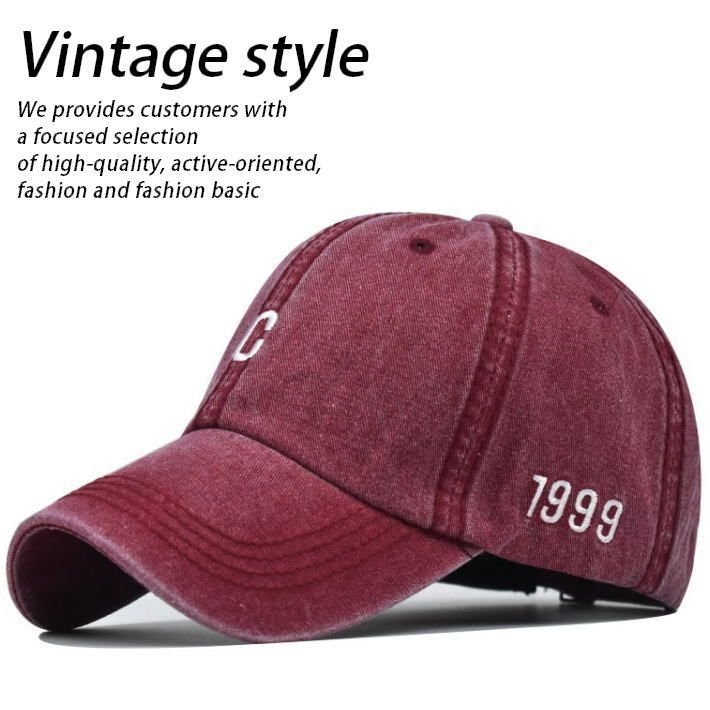 【C】Vintage style ローキャップ キャップ 帽子 メンズ レディース こなれ感 7988369 9009978 P-6 ワイン 新品 1円 スタート_画像1