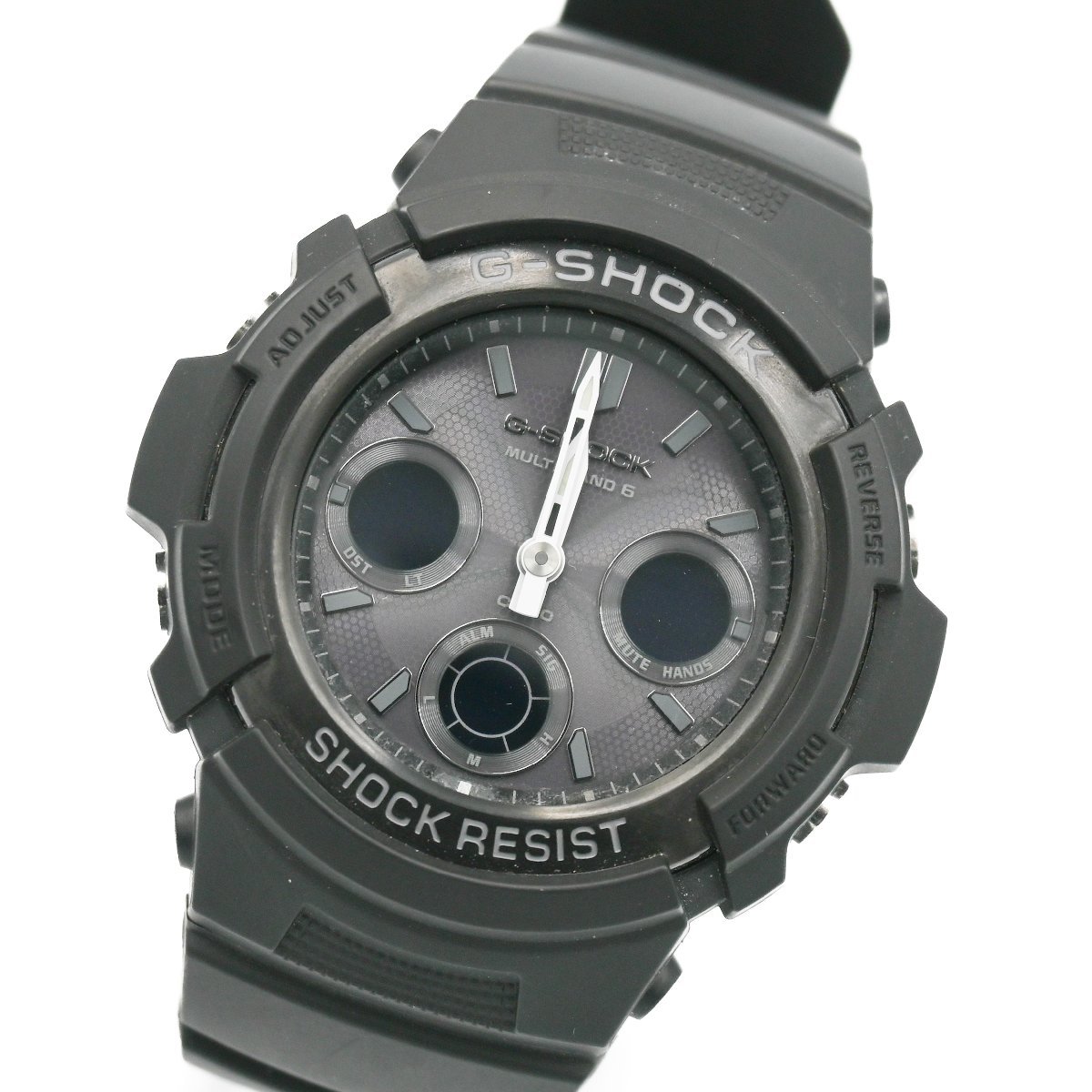 1円 稼働 CASIO カシオ G-SHOCK AWG-M100B ファイヤーパッケージ QZ クオーツ アナデジ ブラック 黒文字盤 SSB 腕時計 正規品 114620240227_画像1