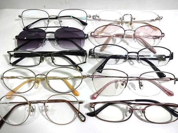 X4B042◆まとめ売り◆ T.G.C. FUWATTY PERSON'S など メタル系 メガネ 眼鏡 メガネフレーム 10本セット_画像1