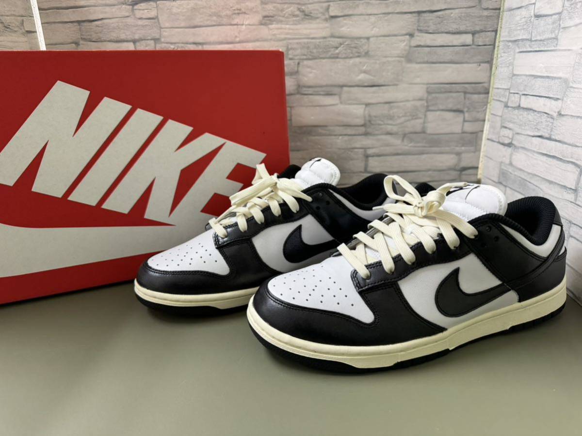 【40948.0210Y】未使用　☆　NIKE　DUNK　FQ8899-100　28.5㎝　UK9　ヴィンテージ　カジュアル　シューズ　ブラック＆ホワイト　箱付き　_画像1