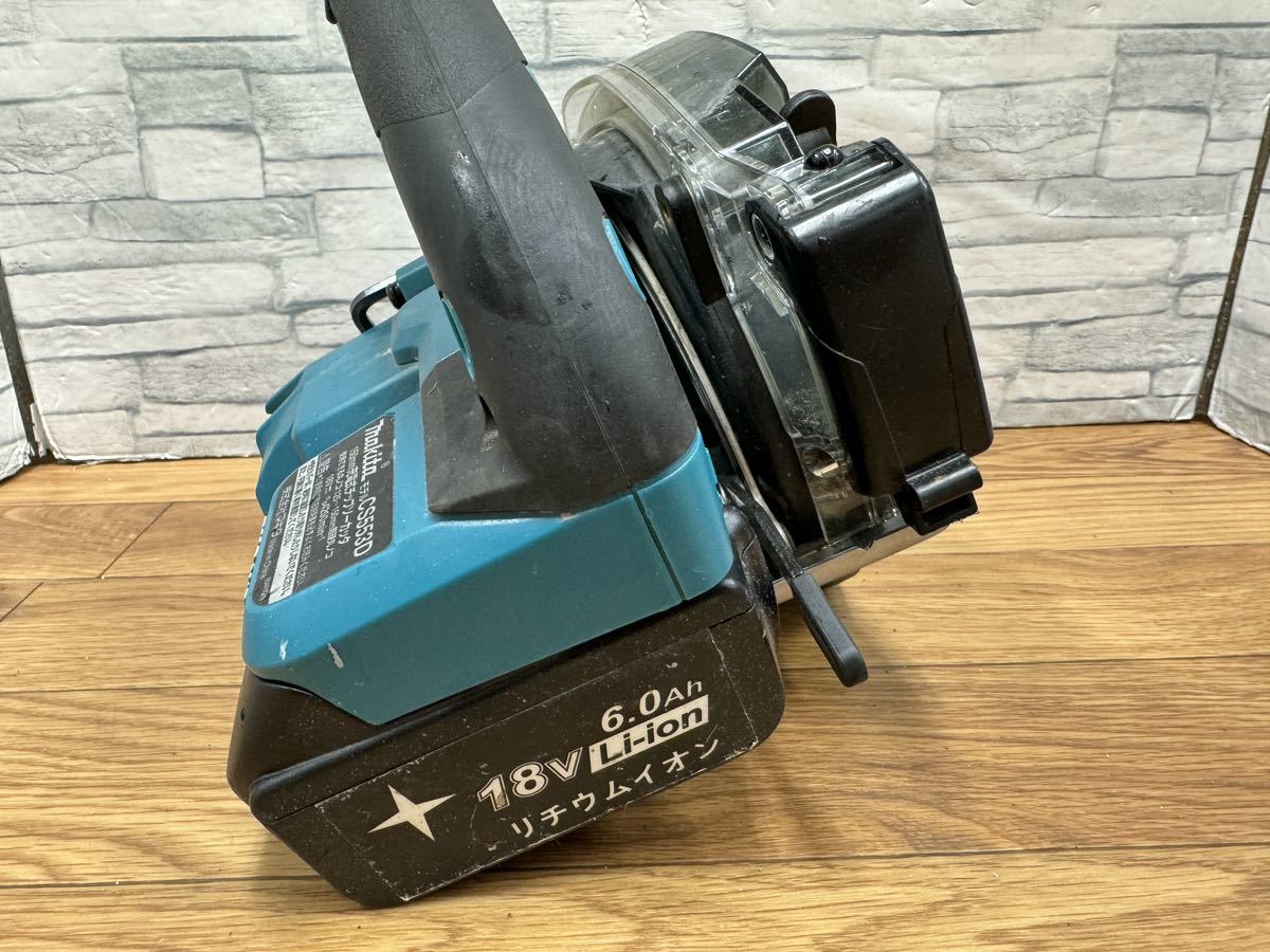 【41504.0221M】MAKITA CS553D 充電式チップソーカッタ バッテリー 説明書付き マキタ 中古品_画像7