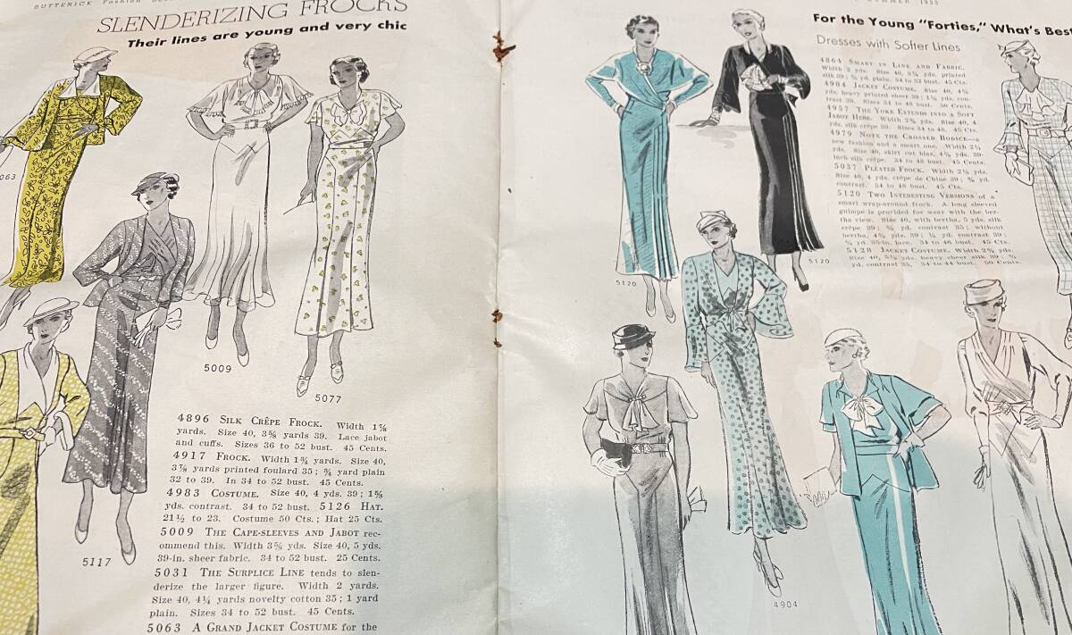 海外 ファッション雑誌 BUTTERICK 1933年 夏 アンティークの画像4