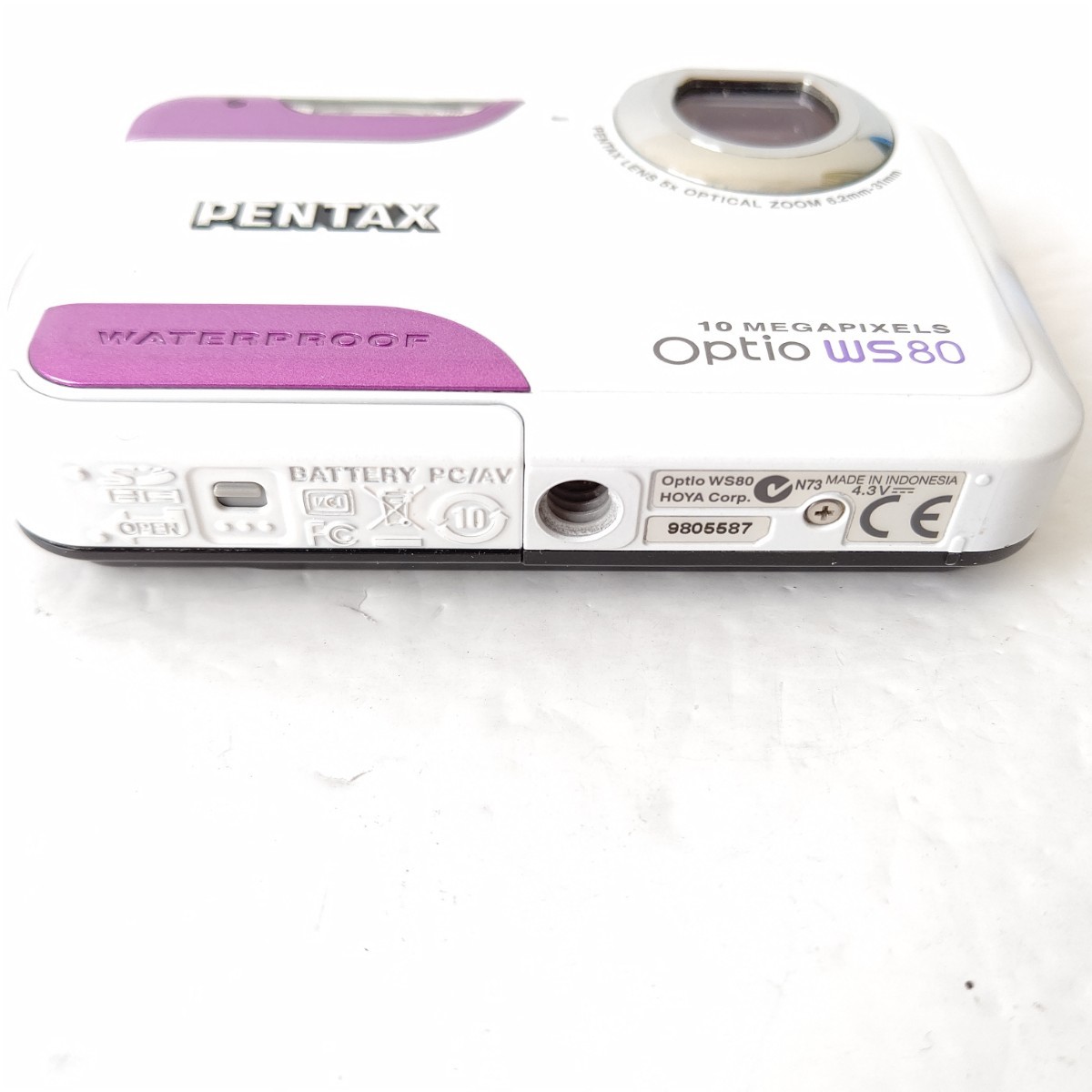 PENTAX　Optio　ws80 White　Purple　美品　Camera