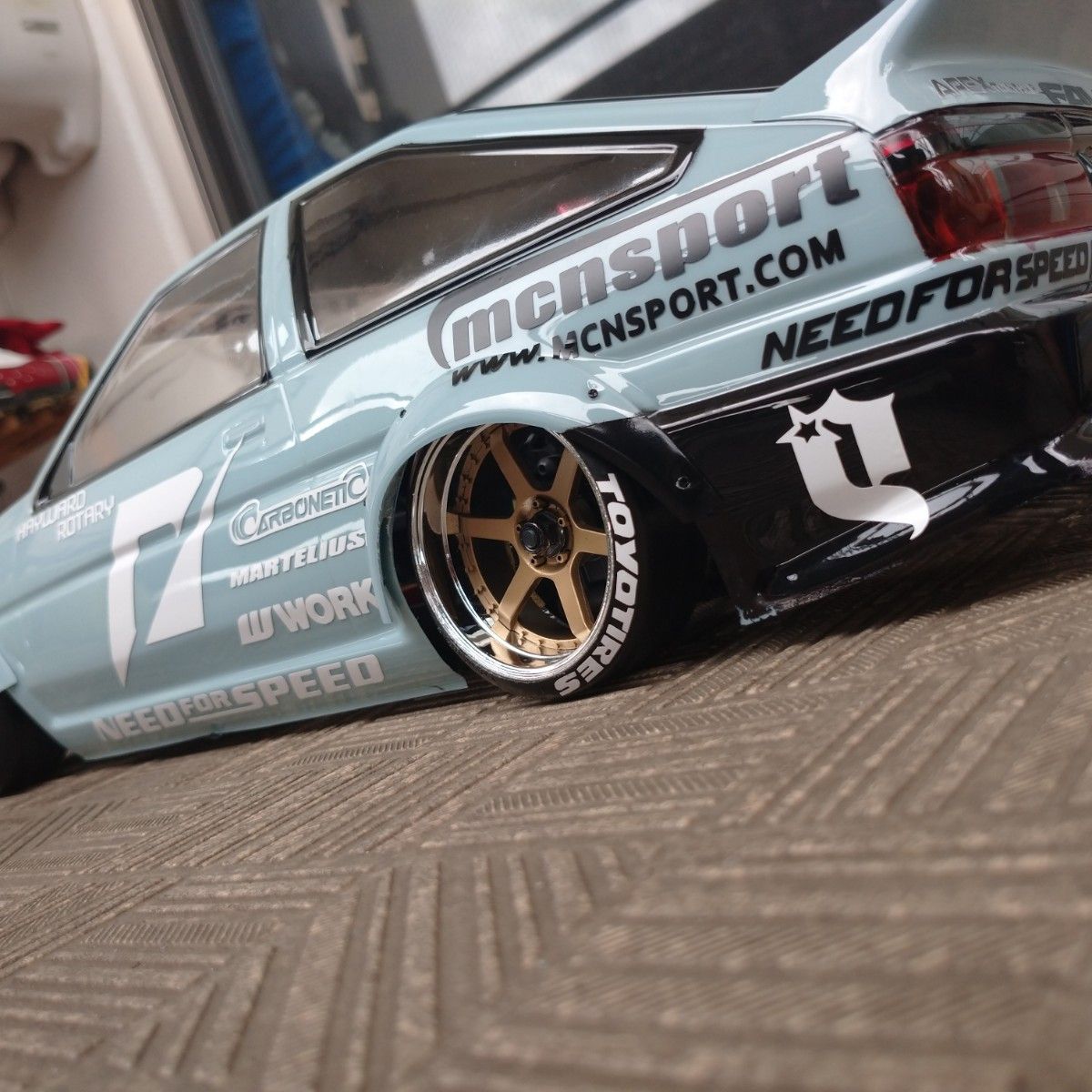 AE86 NFS仕様 1/10ラジコン ラジドリ ボディ用 カッティング ステッカー 金銀指定可 ラジドリ YD-2 RDX 