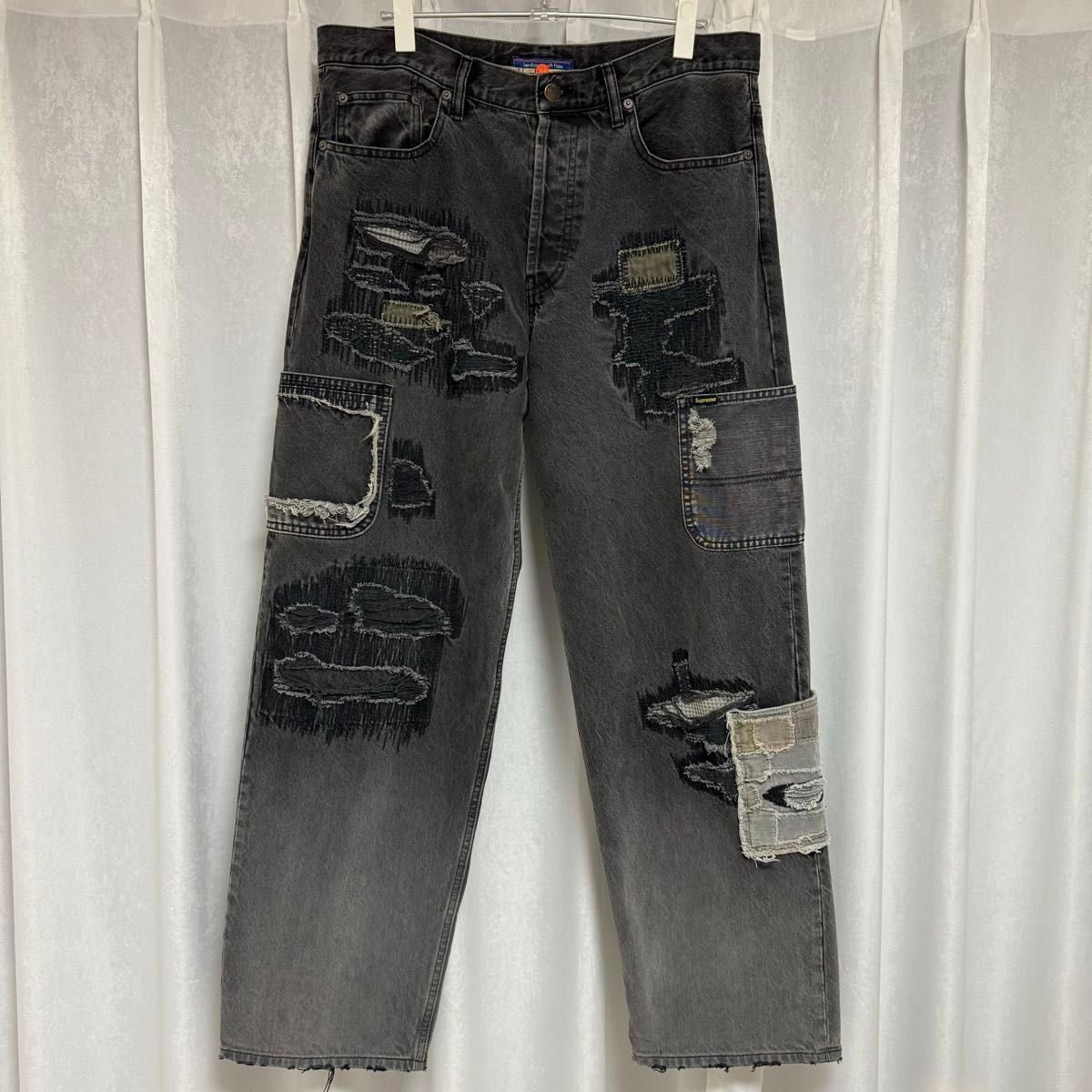 Supreme Blackmeans Mended Loose Fit Jean 34 Washed Black Supreme Blackmeans Mended Loose Fit Jean 34 Washed Black