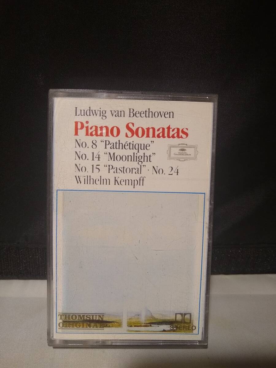 T6273 cassette tape WILHELM KEMPFF / BEETHOVEN / PIANO SONATAS, No.8 PATHETIQUE,No.14 MOONLIGHT,No.15 PASTORAL,No.24
