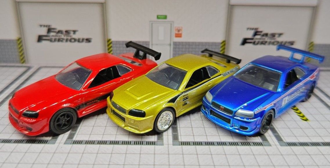 Jada Toys NISSAN SKYLINE GT-R BNR34 3台セット　日産　スカイライン