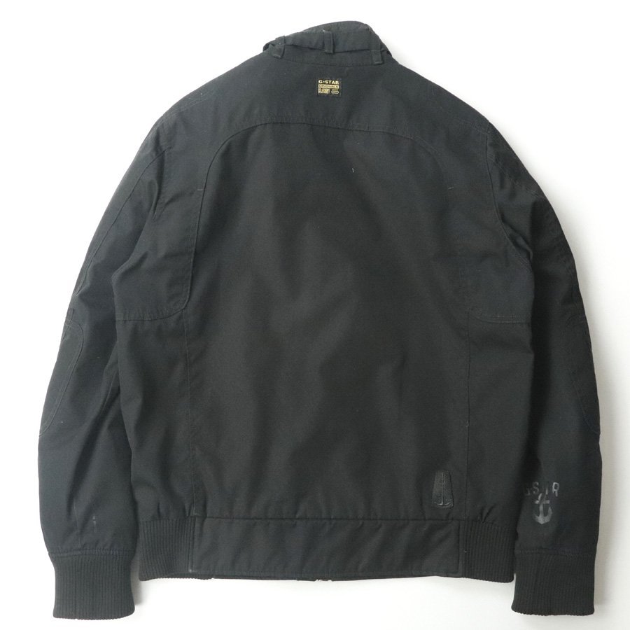 美品 G-STAR RAW ジースターロウ SANDHURST BOMBER サンドハースト ボンバージャケット 黒 ブラック XL ワーク ブルゾン-の画像4