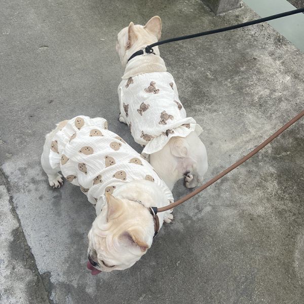 くま柄Aタイプ/Sサイズ◆【残り数枚】犬服 キャミソール ノースリーブ 小型犬 春夏秋 ワンピース 薄手 新作 新品 ペット用品 ドッグウェア_画像5