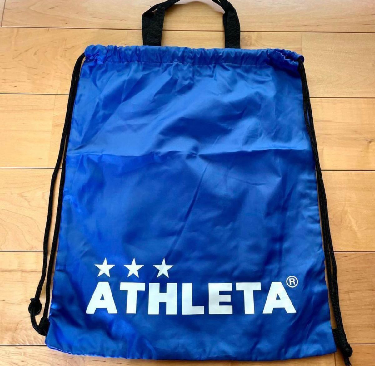 ATHLETA アスレタマルチバッグ/ランドリーバッグ袋ナップサックブルー青色サッカーフットサルリュック