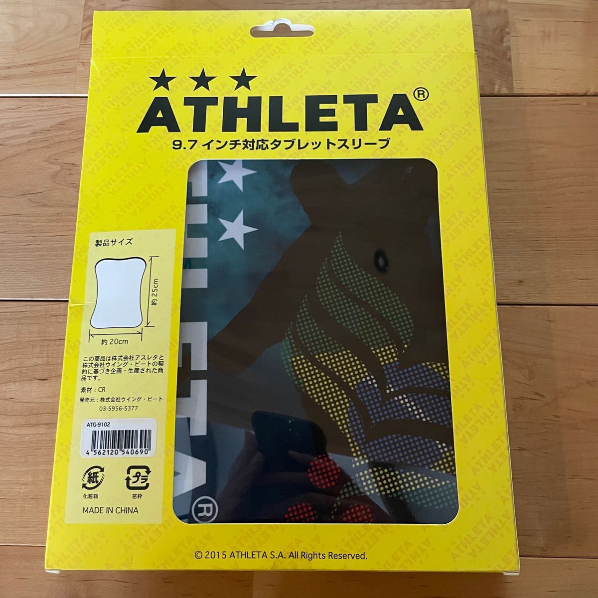 新品ATHLETA アスレタタブレットスリーブケースバッグポーチサッカーフットサルbr 