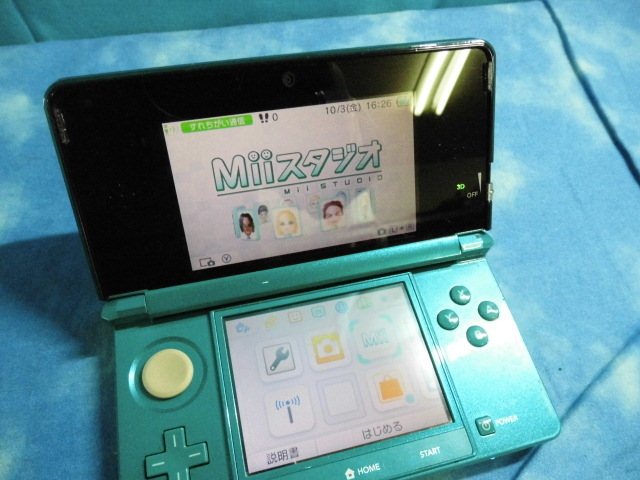 ★NINTENDO ニンテンドー 3DS 本体 CTR-001 アクアブルー ゲームソフト2個セット まとめ売り！_画像8