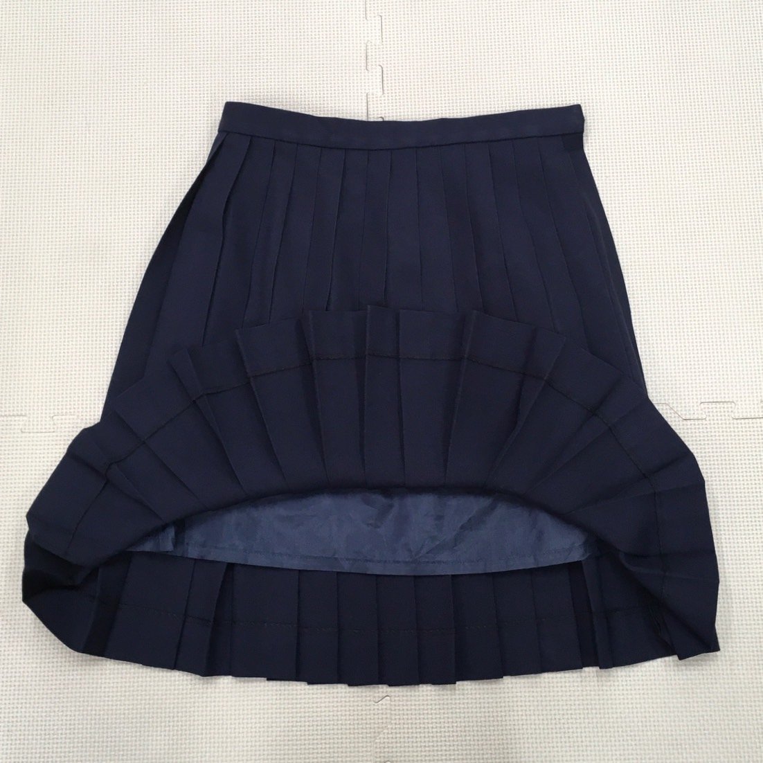 A481/(中古)広島・兵庫方面 女子制服3点 /校名不明/160A/W69/セーラー/スカート/スカーフ/白3本/MICHEL KLEIN/冬服/紺/学生服/中学校/高校_画像7