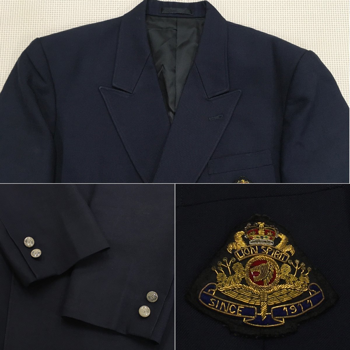 AT89-1( used ) Tochigi prefecture writing star art university attached high school man . school uniform 4 point set / old uniform /A175-/W73/ blaser / trousers / necktie /GREEN MATE/ uniform / winter summer /. industry raw 