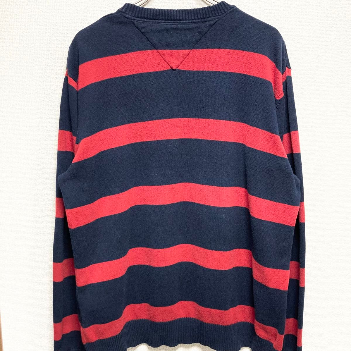 【希少太ボーダー】US古着 00s TOMMYHILFIGER ボーダーニット