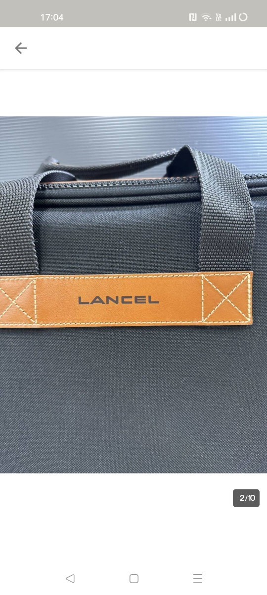 LANCEL　ランセル　バッグ　ビジネスバッグ　アタッシュケース　ショルダー　大容量　底鋲丈夫な生地　注目　全周ジッパー　極美品　貴重　_画像6