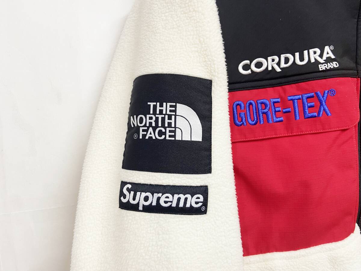 Lサイズ◆Supreme x THE NORTH FACE シュプリーム ノースフェイス Expedition Fleece Jacket フリースジャケット Whiteの画像4