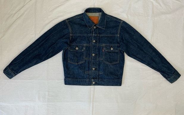 90's 1993 日本製 リーバイス LEVI'S デニムジャケット 71507 XX 2nd セカンド ビンテージ復刻 色濃い目 サイズ36 [k-0216]_画像2