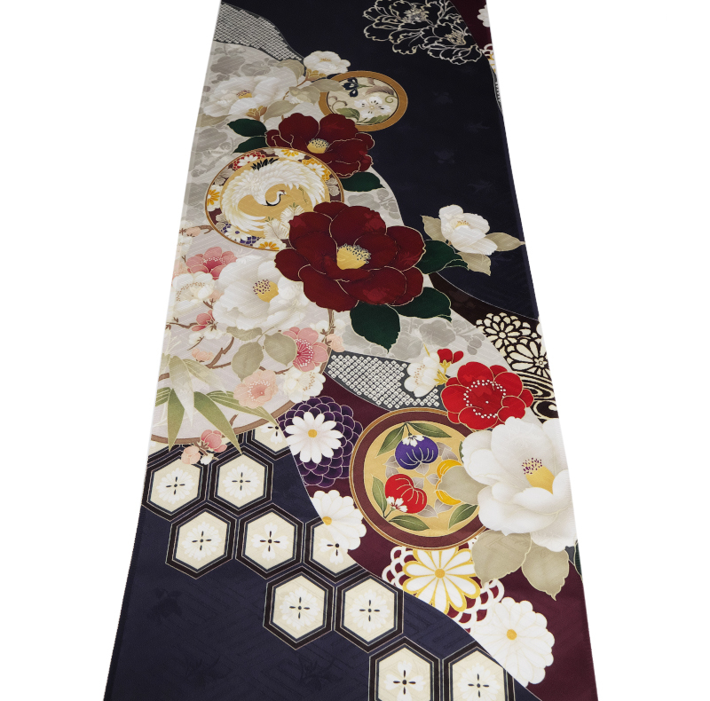1494 номер новый товар натуральный шелк кимоно с длинными рукавами для образец земля край порванный примерно 98. наклонный .... типа земля узор входить темно синий. земля цвет . направление . журавль . цветок и т.п.. круг ...... классика узор 