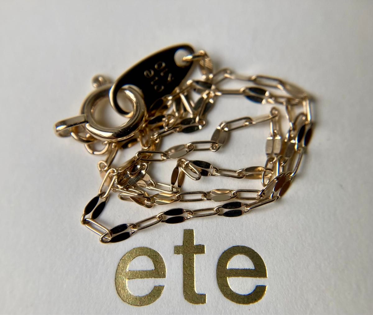 ete エテ 二連チェーン シンプル レイヤード イエローゴールド ete エテ 二連チェーン シンプル レイヤード イエローゴールド